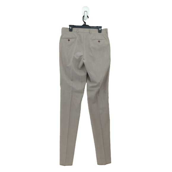 Ted Baker Men 44 L Long Jay CT Suit Brown Trim Fit Wool Flat Front Trousers FLAW - Picture 12 of 13